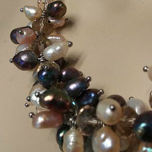 Freshwater Pearl and Crystal Necklace
